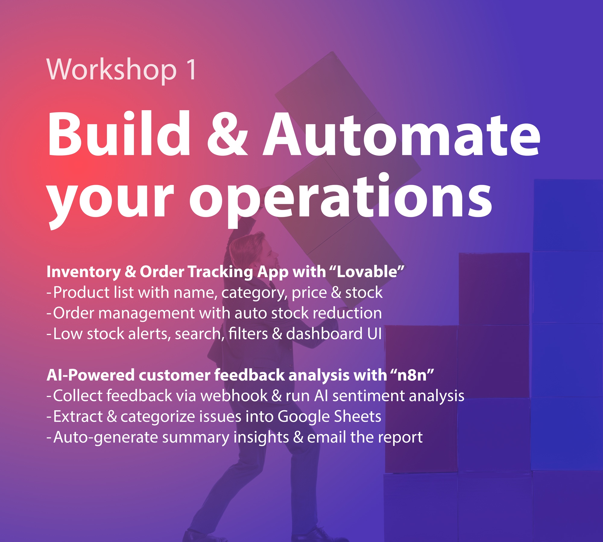 Workshop 1 - Learn Lovable & n8n to automate the operations | learn artificial intelligence at skillancy Workshop 1 - Learn Lovable & n8n to automate the operations