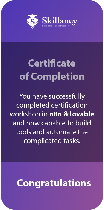 certificate demo – Artificial Intelligence Course at Skillancy, in India